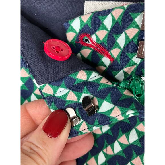 Boden True Green Geo Kensington turnup trouser pants, size 2P, EUC - Picture 7 of 10